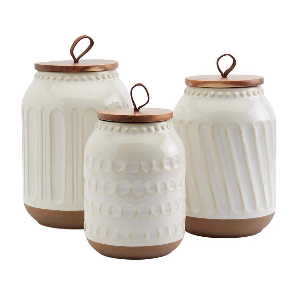 Stoneware Canister Set